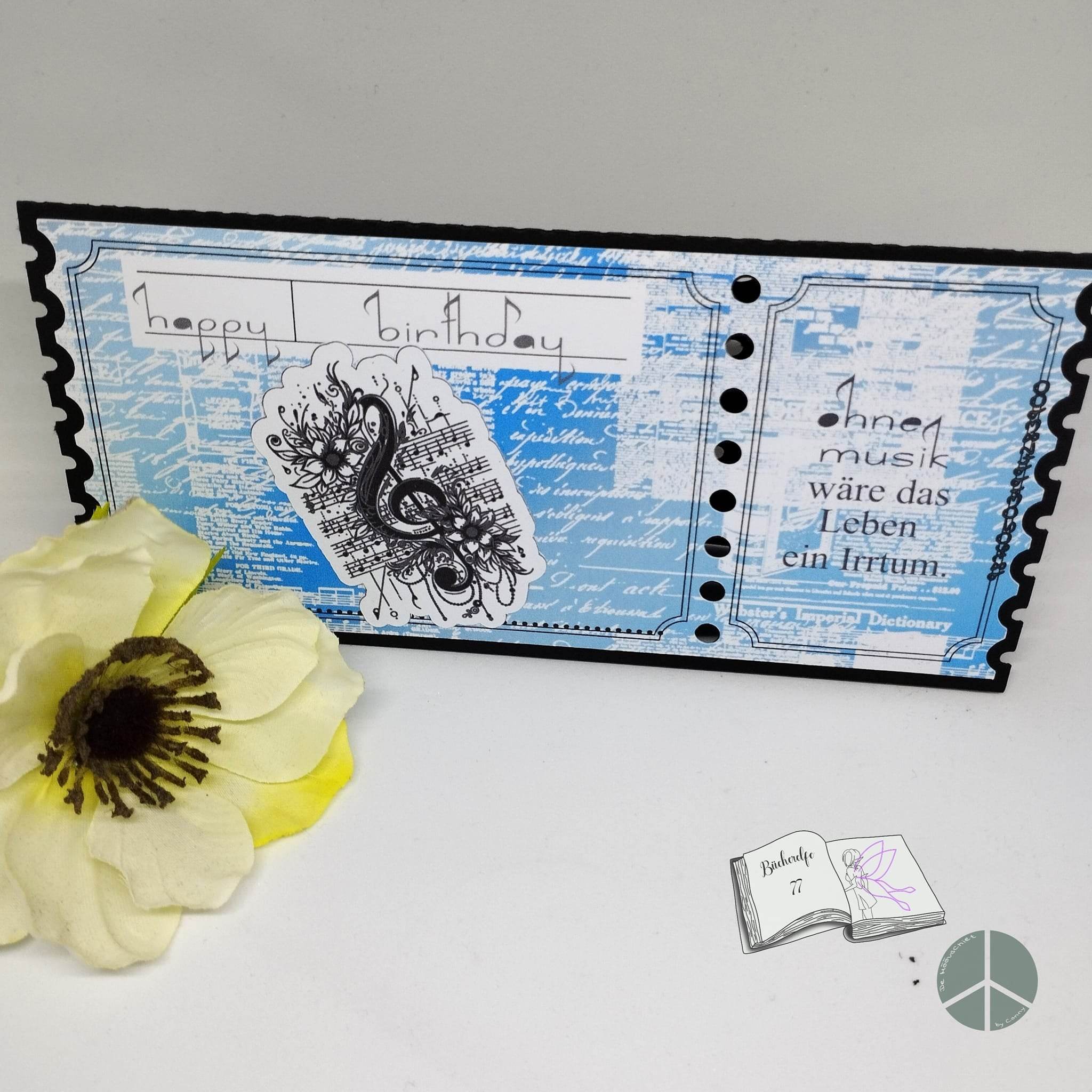 Digiset Blumen Notenschlüssel, Digistamp, Digipaper, Sublimation, Druck - Sewando