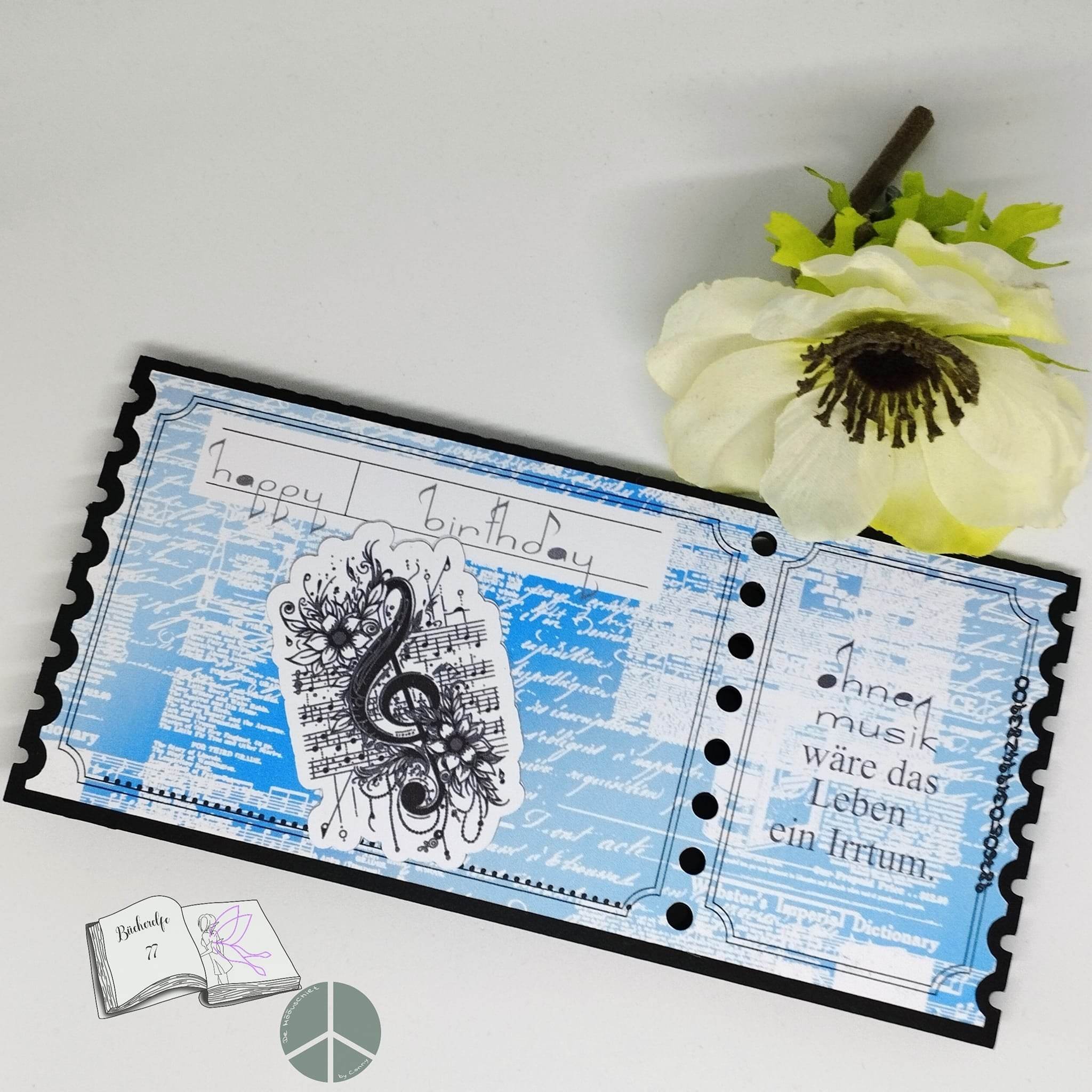 Digiset Blumen Notenschlüssel, Digistamp, Digipaper, Sublimation, Druck - Sewando