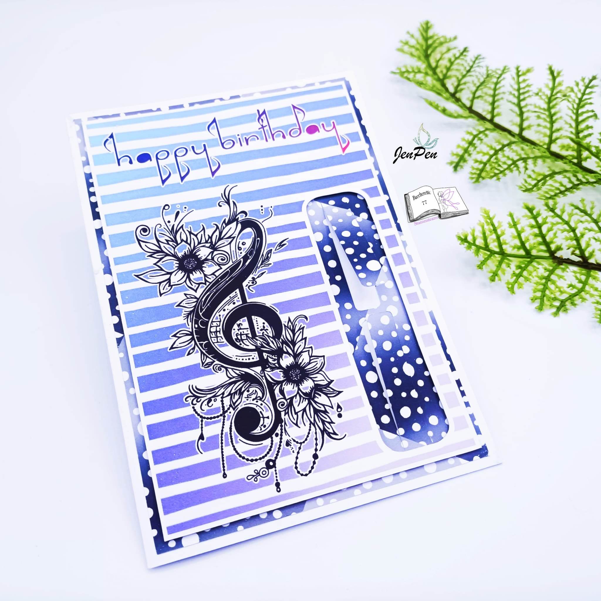 Digiset Blumen Notenschlüssel, Digistamp, Digipaper, Sublimation, Druck - Sewando
