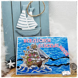 Digiset Flowerboat, Digistamp, Digipaper, Plotterdatei, Sublimation, Druck - Sewando