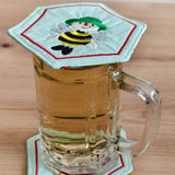 Stickdatei - Untersetzer "Bienenkind & Käferkind"