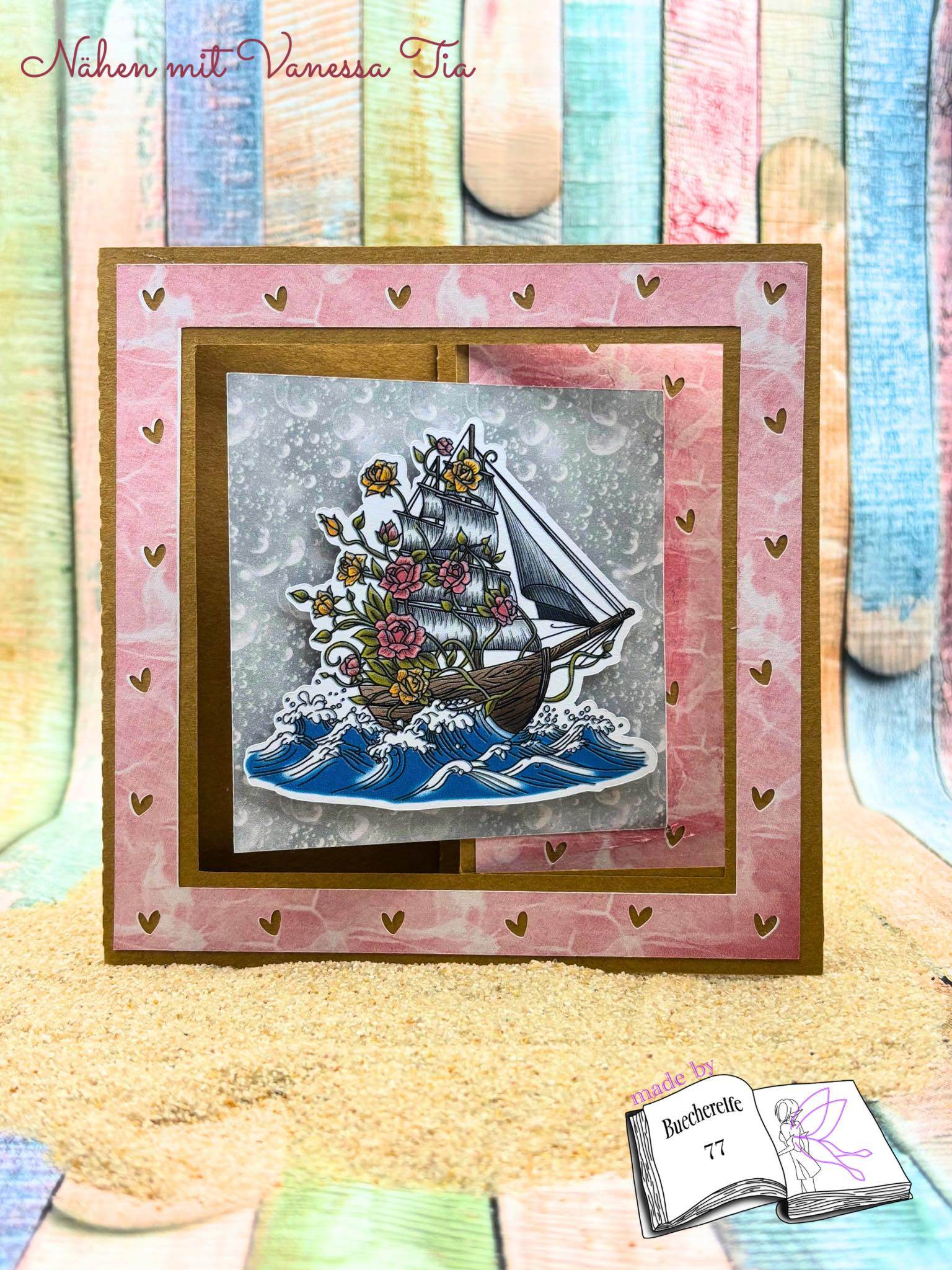 Digiset Flowerboat, Digistamp, Digipaper, Plotterdatei, Sublimation, Druck - Sewando
