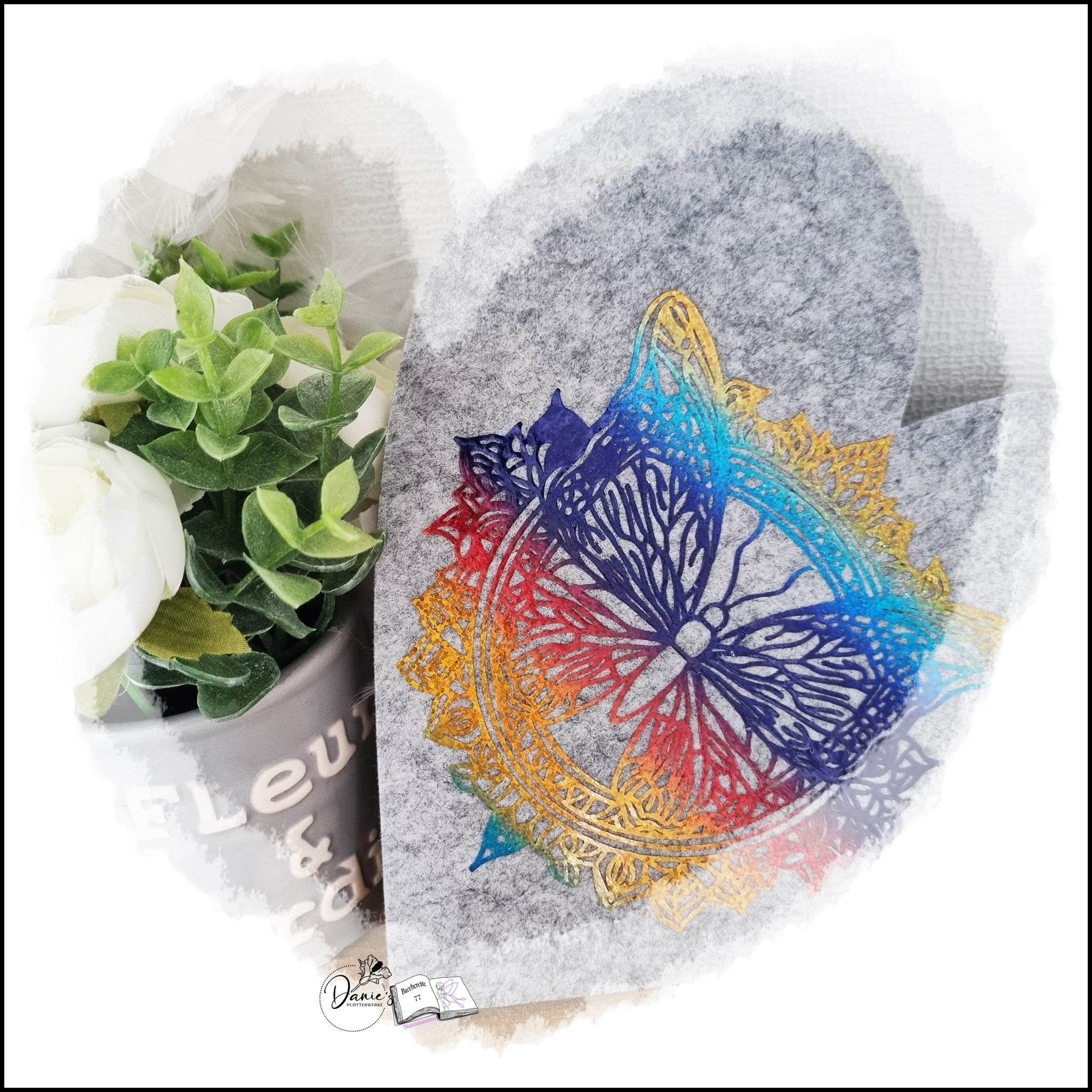 Plotterdatei Mandala butterfly Plotten, Sublimation, Drucken, Digistamp, Schmetterling - Sewando