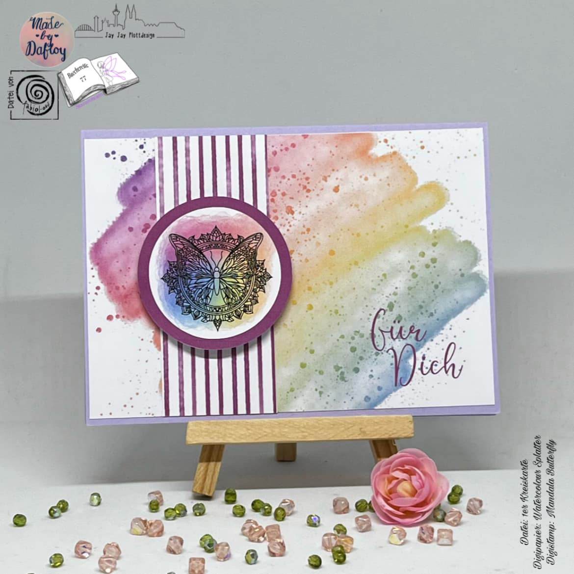 Plotterdatei Mandala butterfly Plotten, Sublimation, Drucken, Digistamp, Schmetterling - Sewando