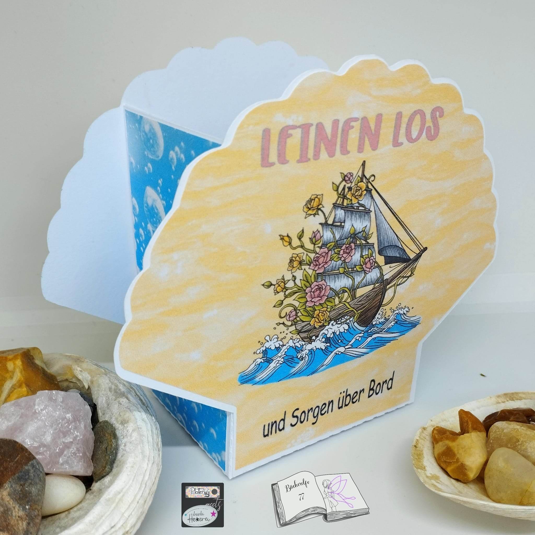 Digiset Flowerboat, Digistamp, Digipaper, Plotterdatei, Sublimation, Druck - Sewando
