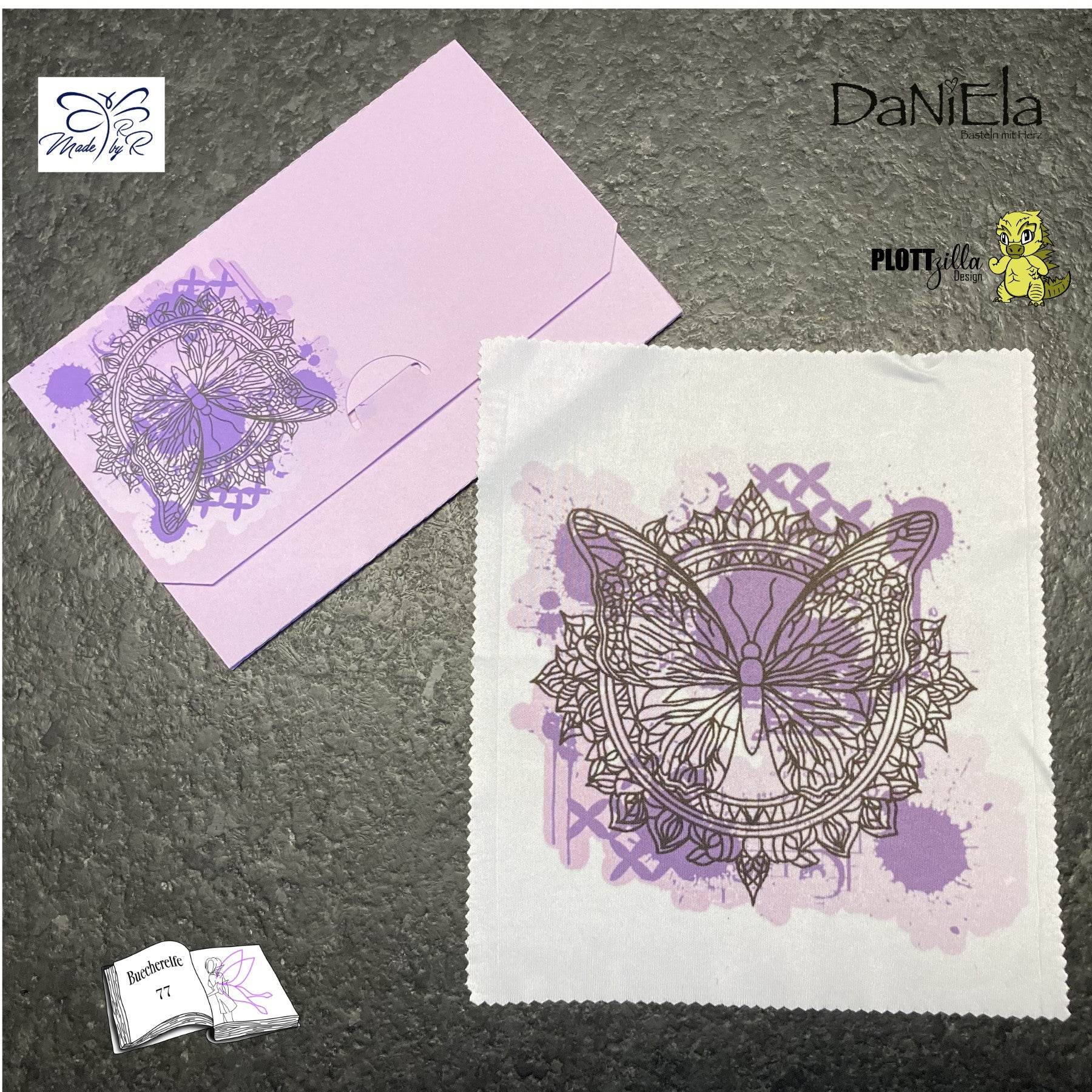 Digistamp Mandala butterfly Plotterdatei, Sublimation, Drucken, ! - Sewando