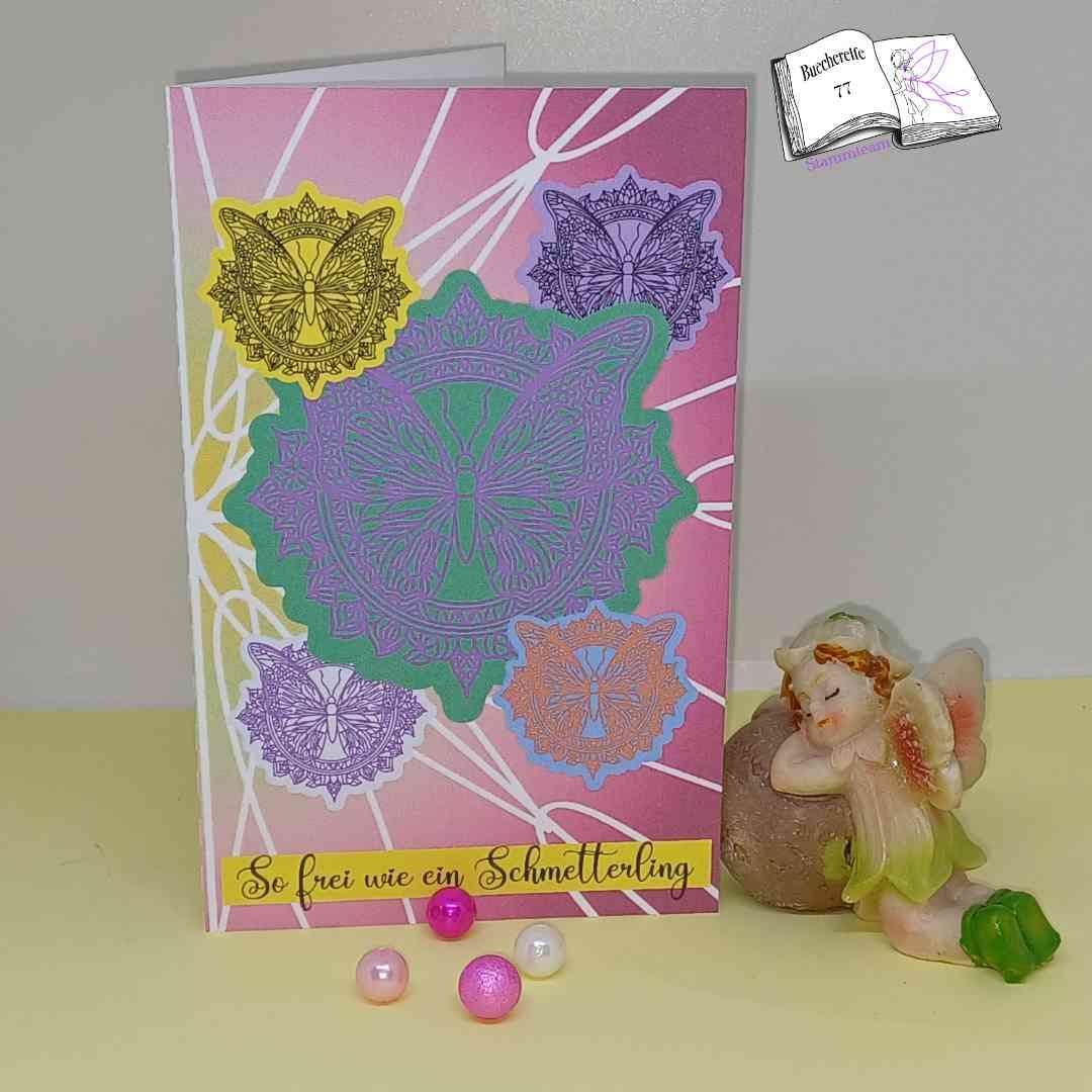 Plotterdatei Mandala butterfly Plotten, Sublimation, Drucken, Digistamp, Schmetterling - Sewando