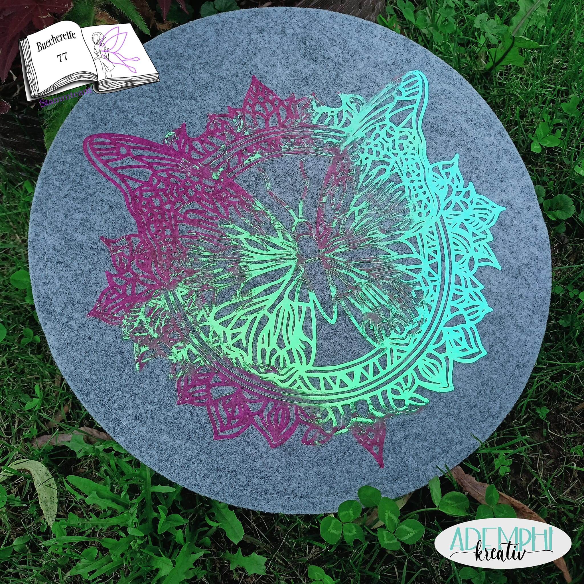 Digistamp Mandala butterfly Plotterdatei, Sublimation, Drucken, ! - Sewando