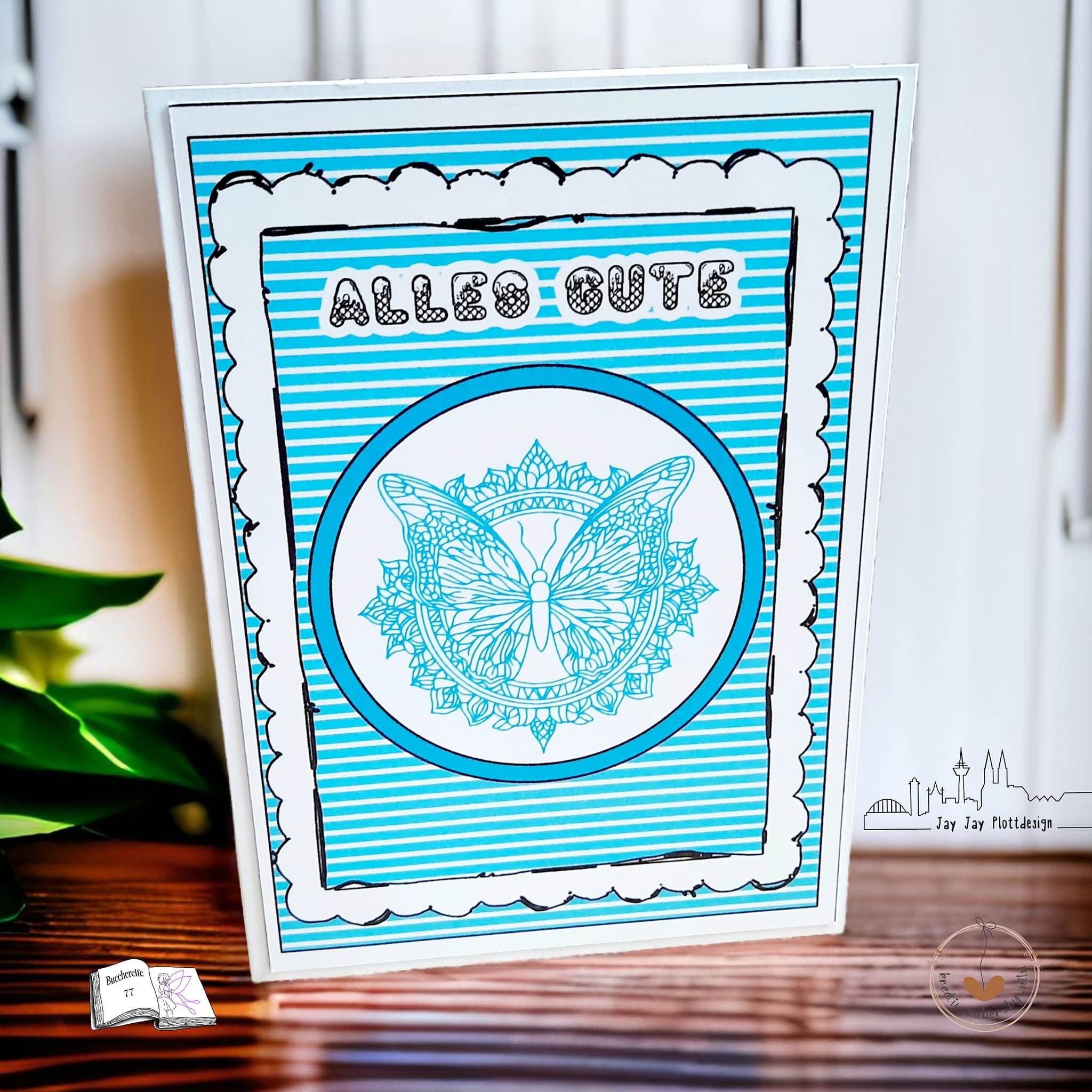 Digistamp Mandala butterfly Plotterdatei, Sublimation, Drucken, ! - Sewando