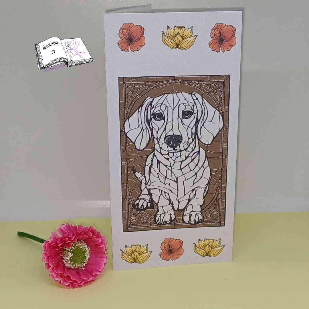 Digistamp Dackel Fenster Plotten, Sublimation, Drucken ! - Sewando