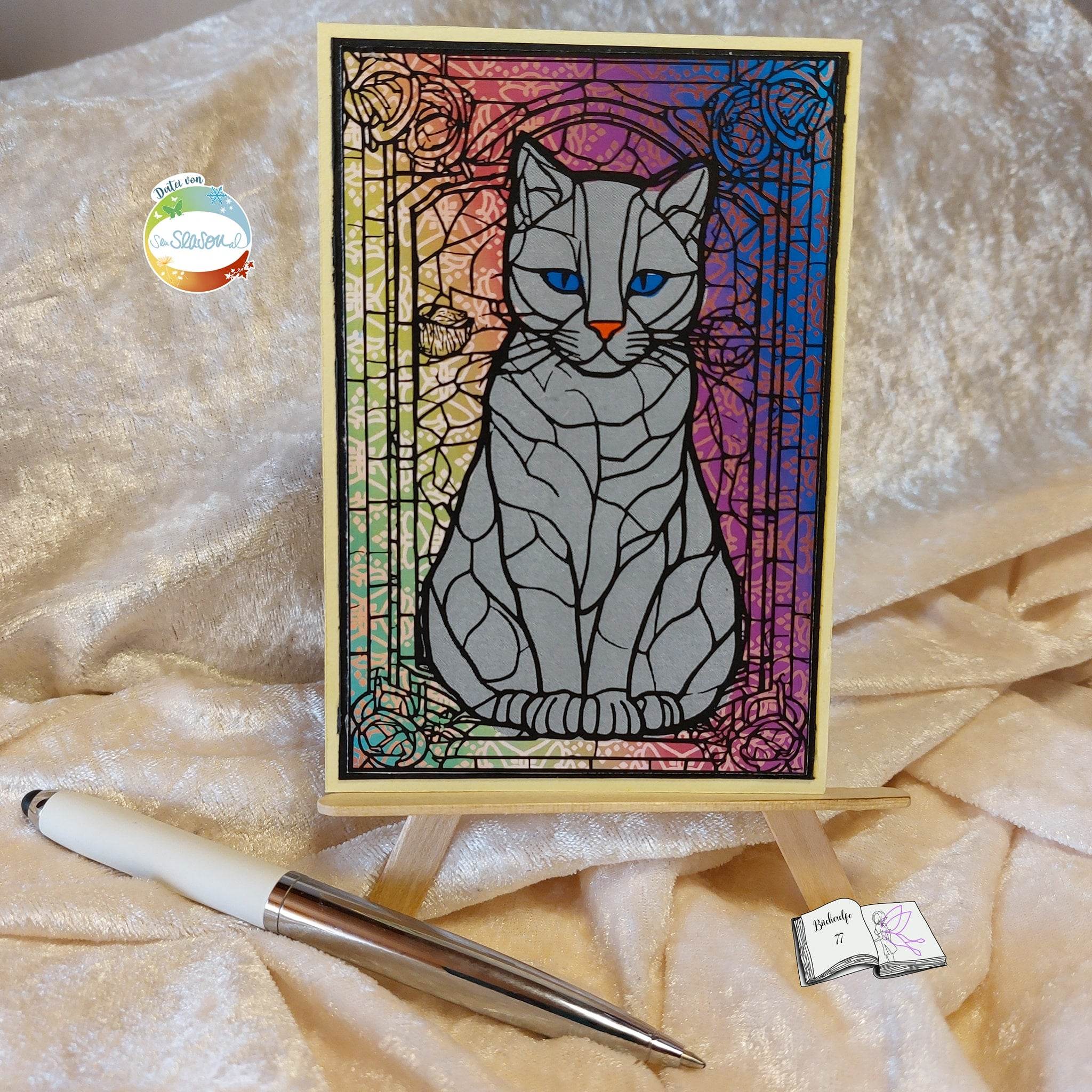 Plotterdatei Katzen Fenster Plotten, Sublimation, Drucken, Digistamp - Sewando