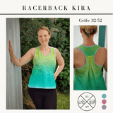 Schnittmuster Racerback Tanktop mit Kellerfalte Kira für Damen Gr. 32-52 - Sewando