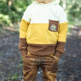 DIN A4 Kids SORGLOS-SYSTEM Basicline Hoodie 105-140cm Kapuzenshirt , BESONDERES PASSFORMSYSTEM - Sewando