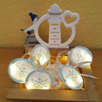 5x Stickdatei Schiffe Lichterkettencover - Sewando