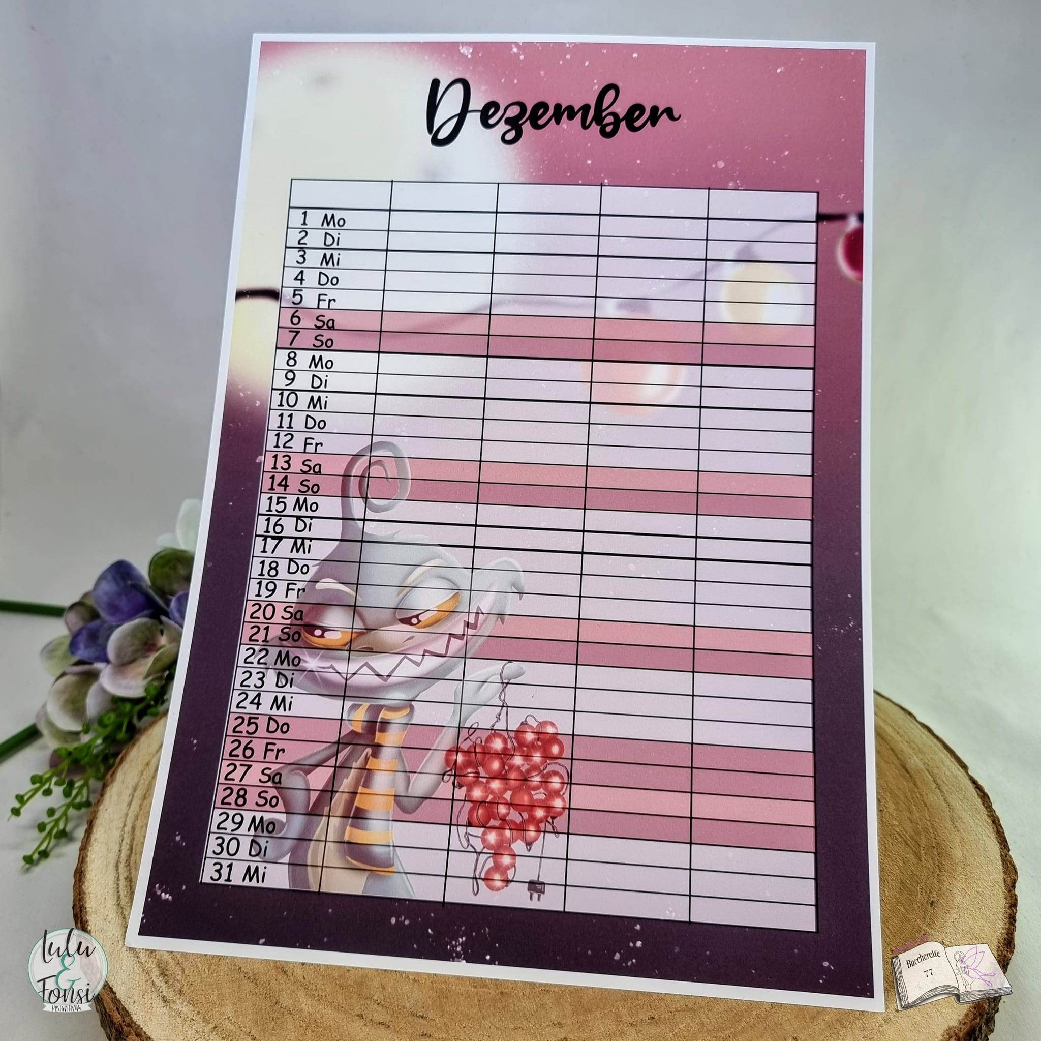 Kalender, Familienplaner 2025 zum Drucken - Sewando