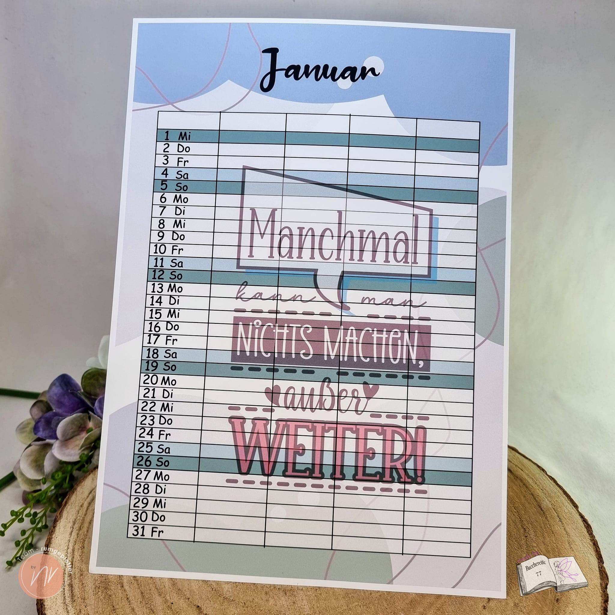 Kalender, Familienplaner 2025 zum Drucken - Sewando