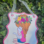 Mädchen mit Katze Stickdatei – liebevolles Motiv für Geschenke & Kleidung - Sewando