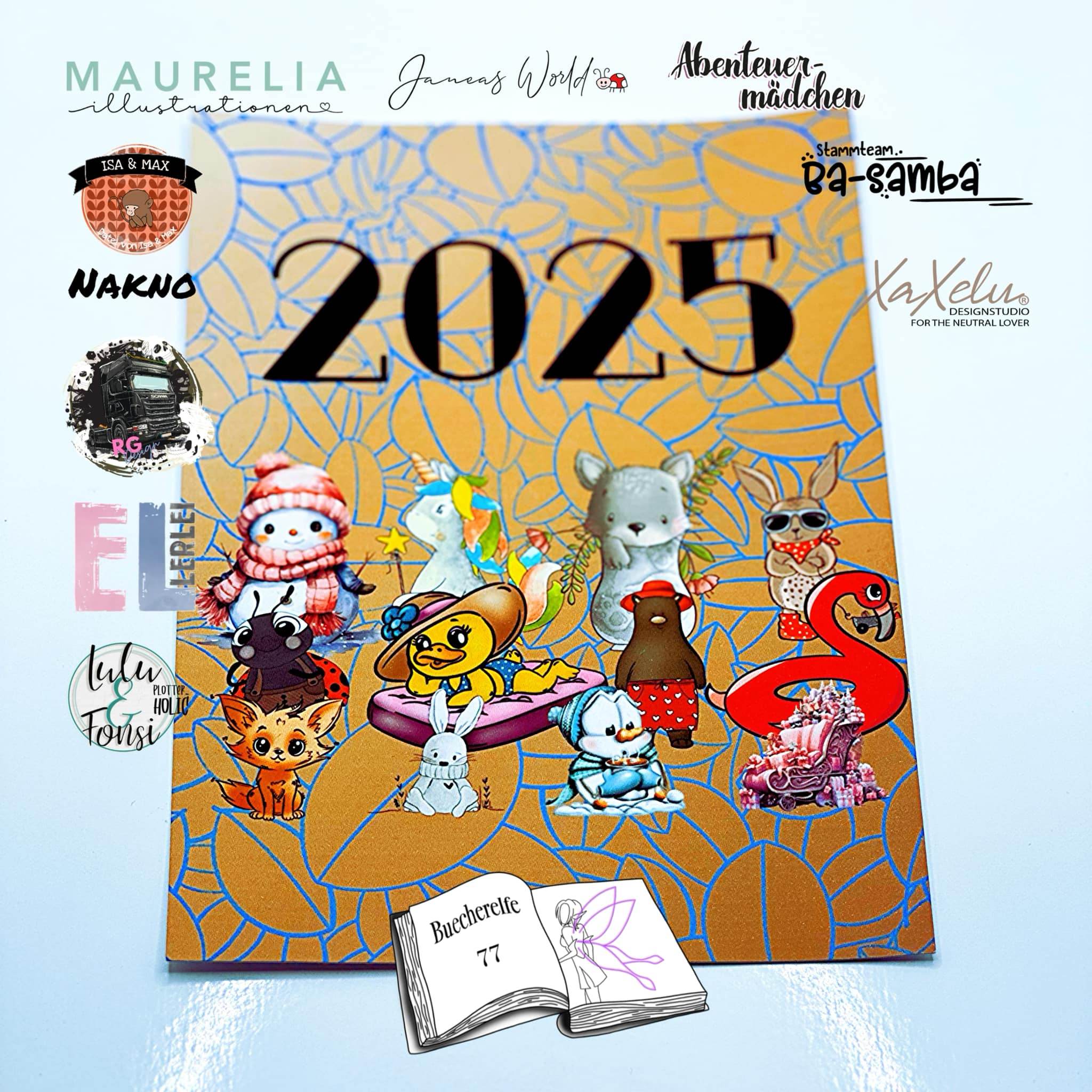 Kalender, Familienplaner 2025 zum Drucken - Sewando