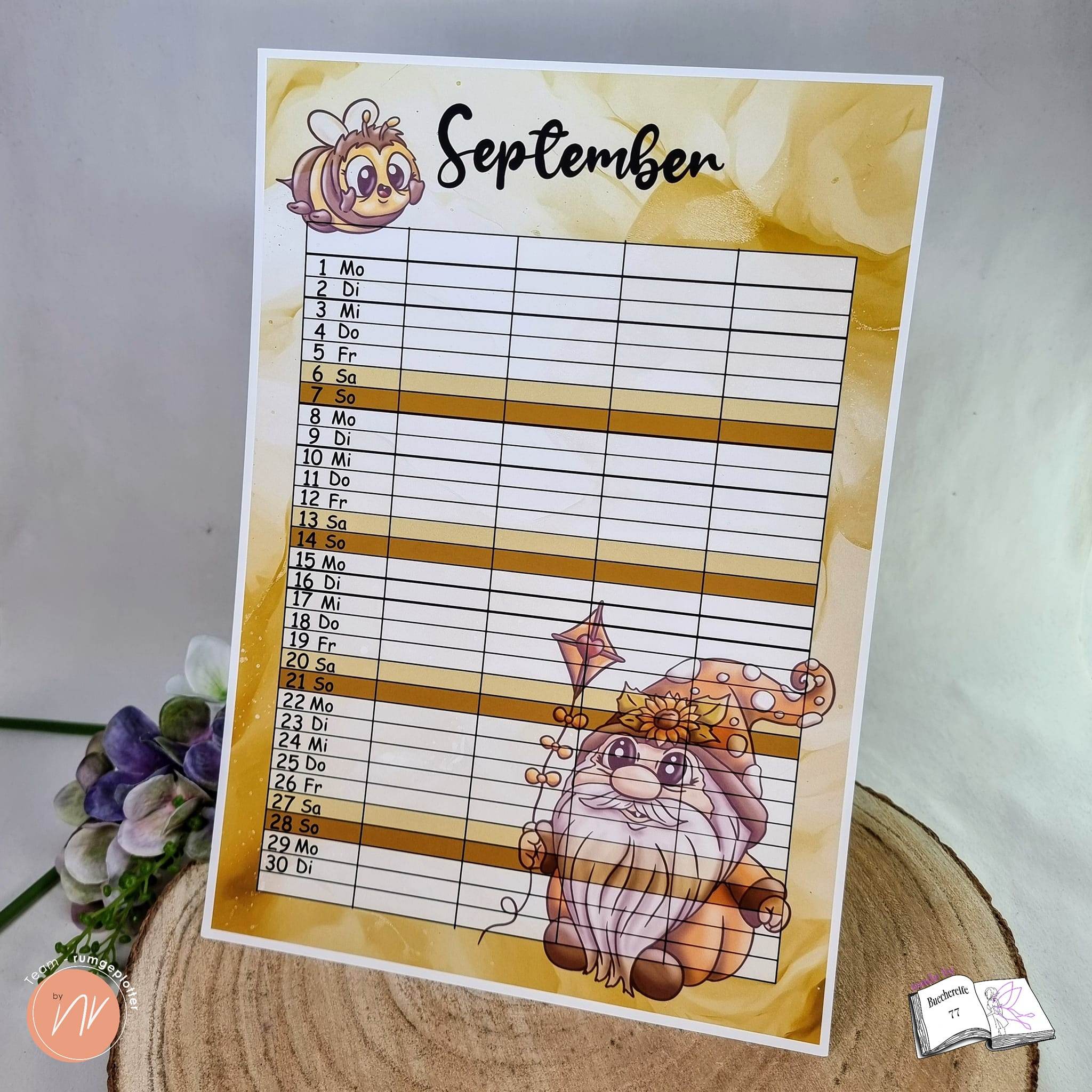 Kalender, Familienplaner 2025 zum Drucken - Sewando