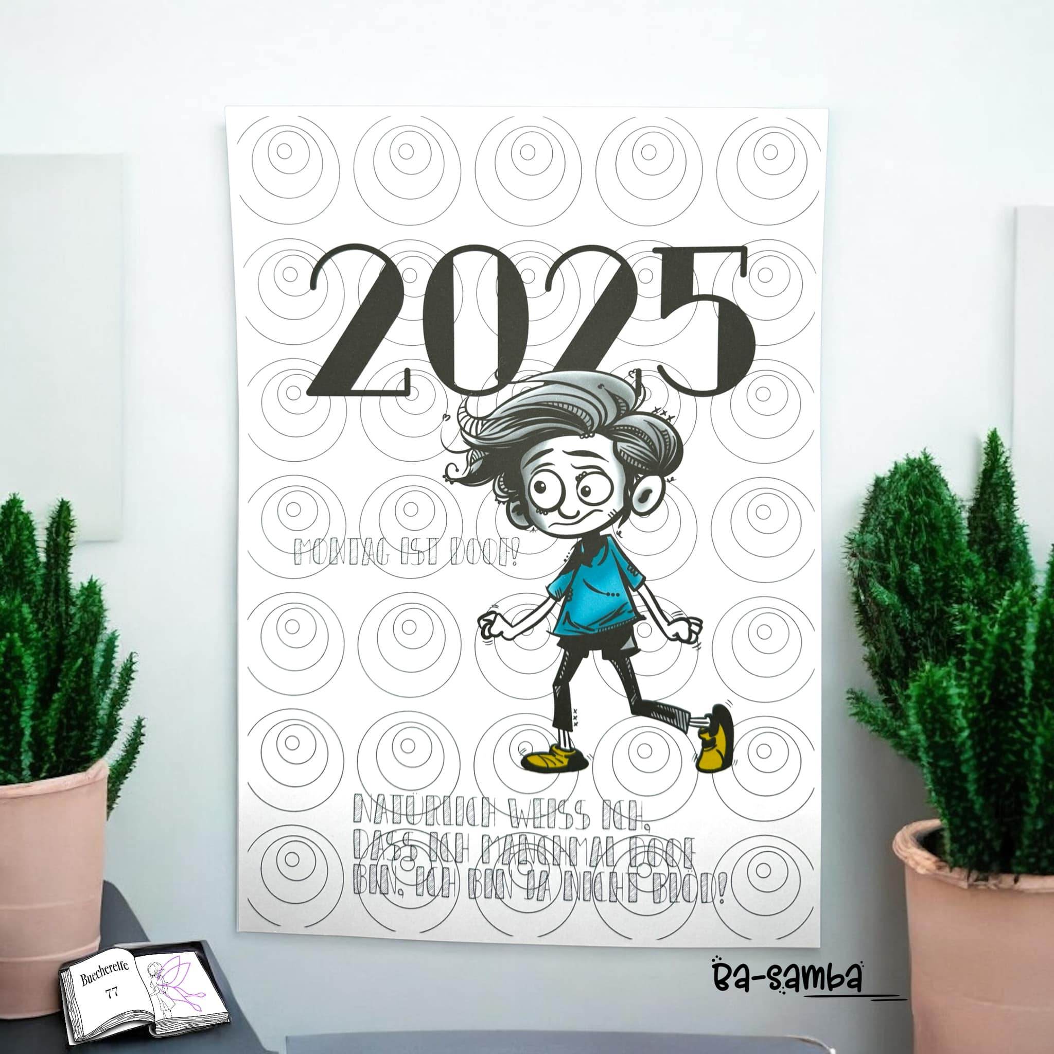 Kalender, Familienplaner 2025 zum Drucken - Sewando