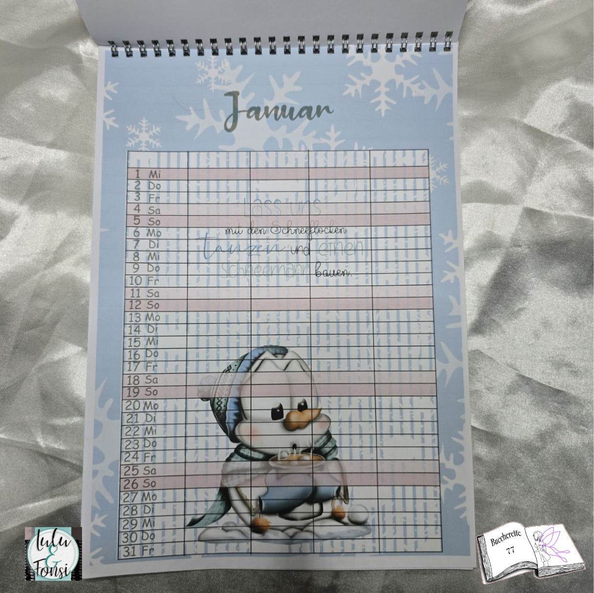 Kalender, Familienplaner 2025 zum Drucken - Sewando