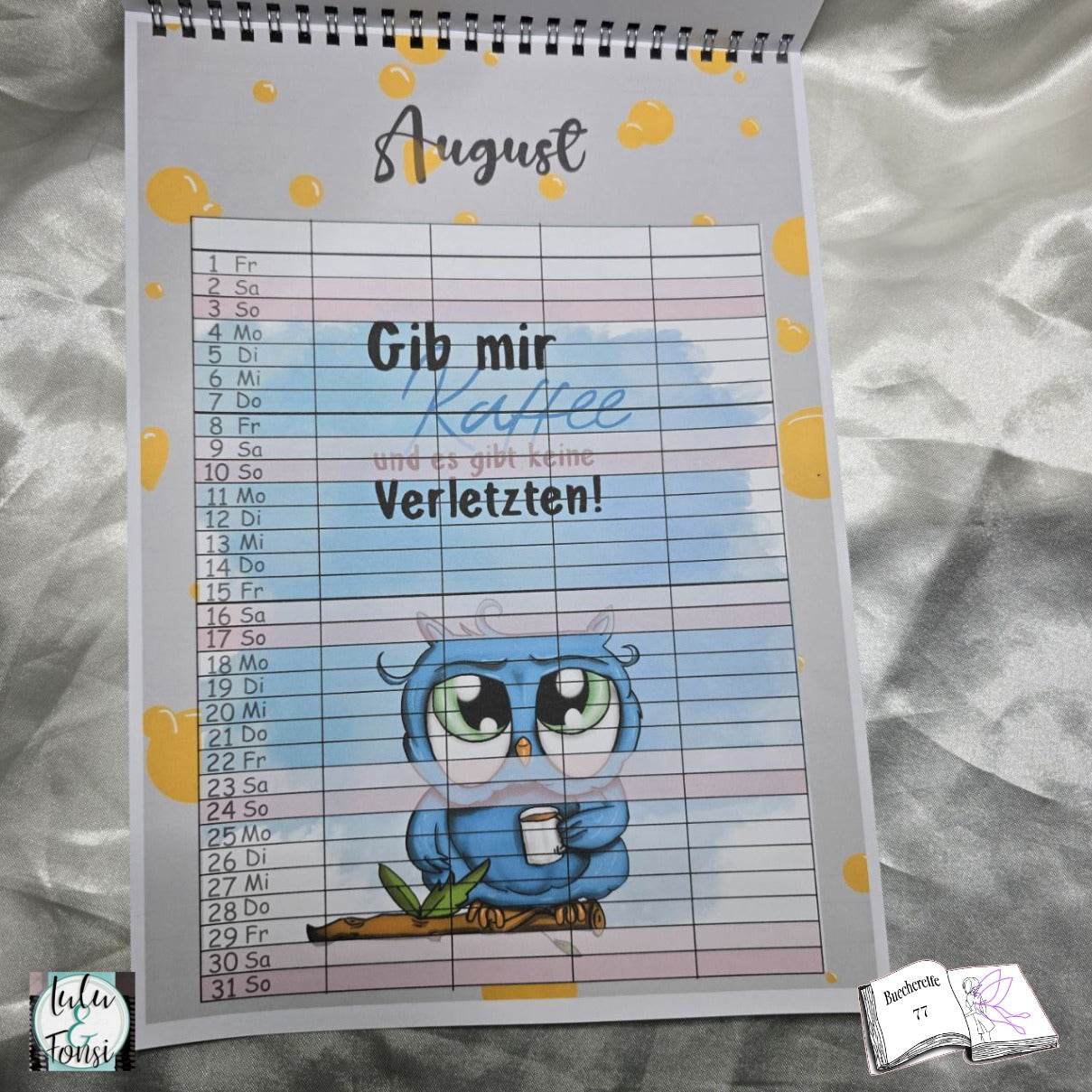 Kalender, Familienplaner 2025 zum Drucken - Sewando