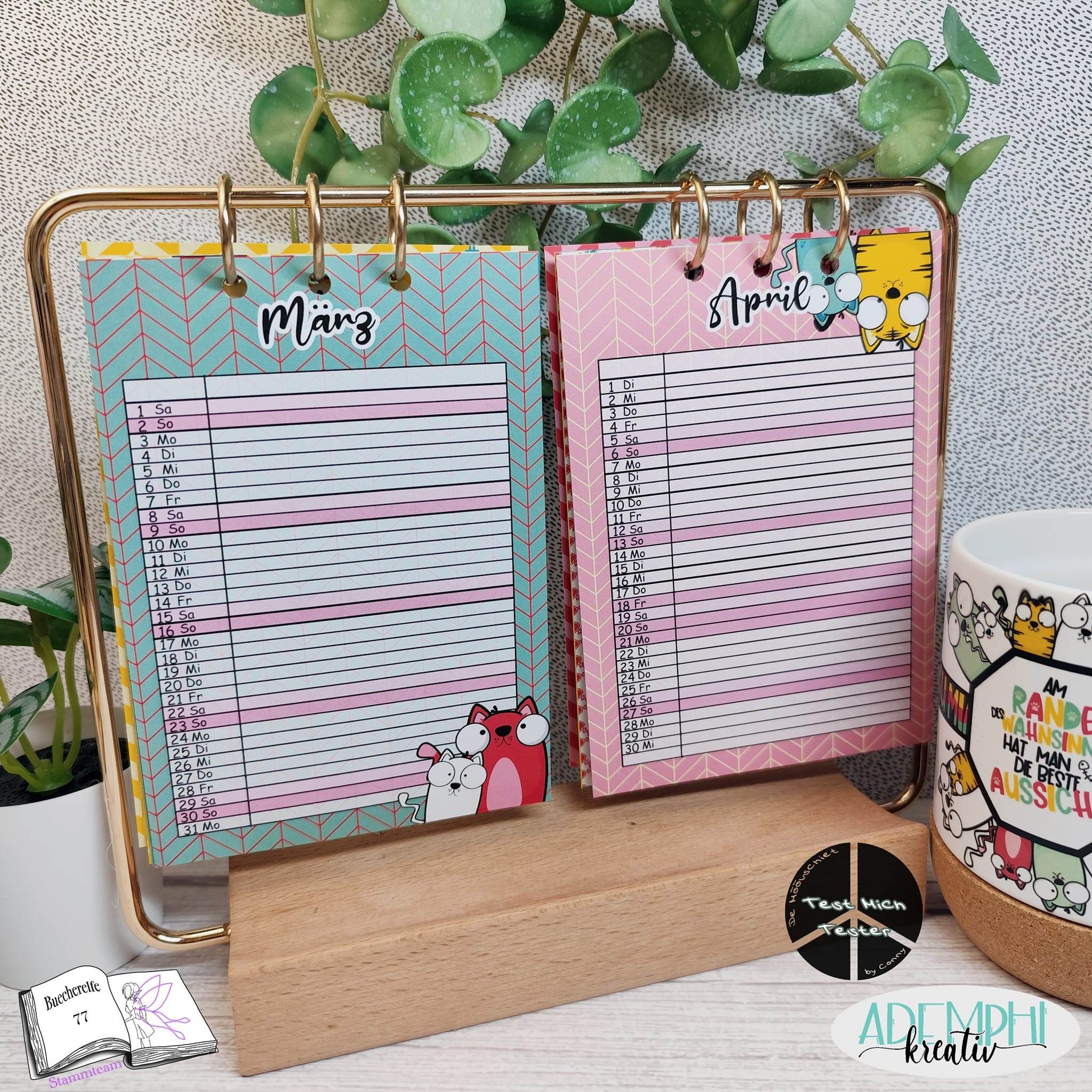 Kalender, Familienplaner 2025 zum Drucken - Sewando