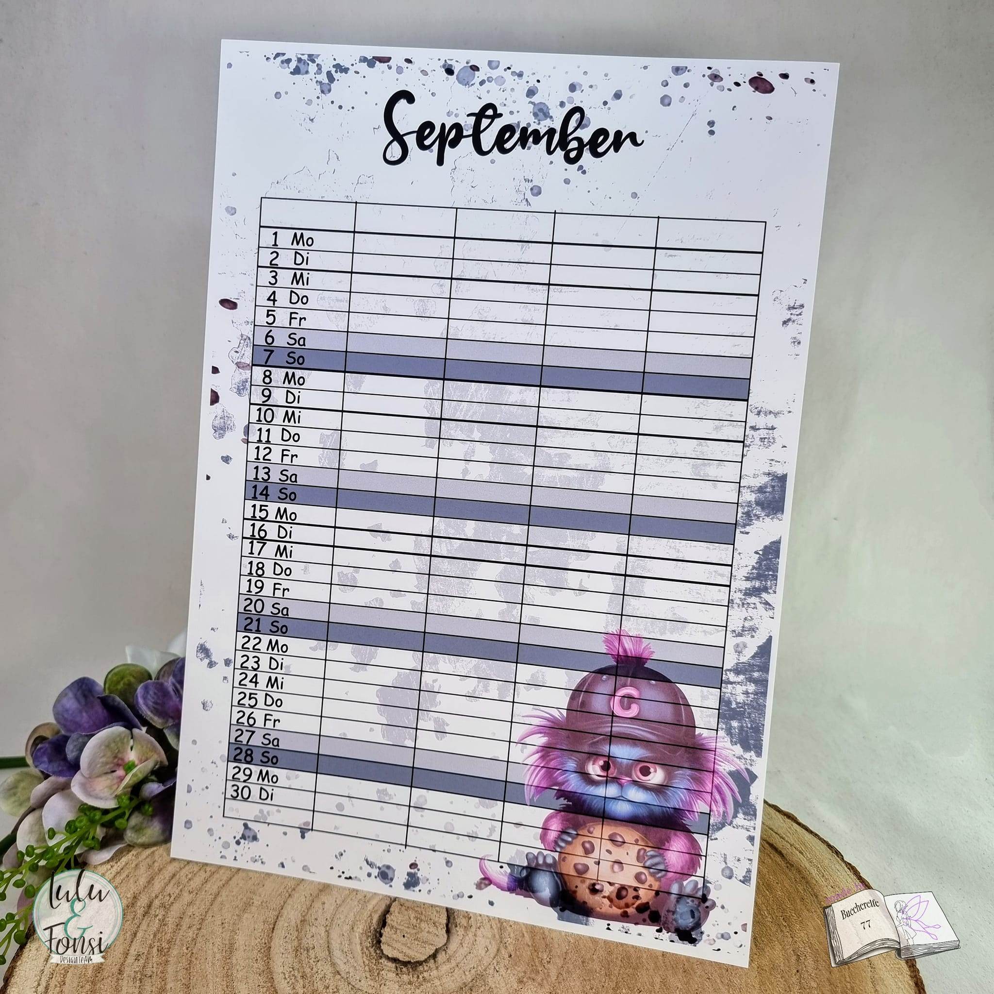 Kalender, Familienplaner 2025 zum Drucken - Sewando