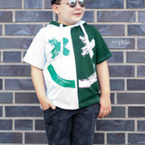 DIN A4 Kids SORGLOS-SYSTEM Basicline Hoodie 105-140cm Kapuzenshirt , BESONDERES PASSFORMSYSTEM - Sewando