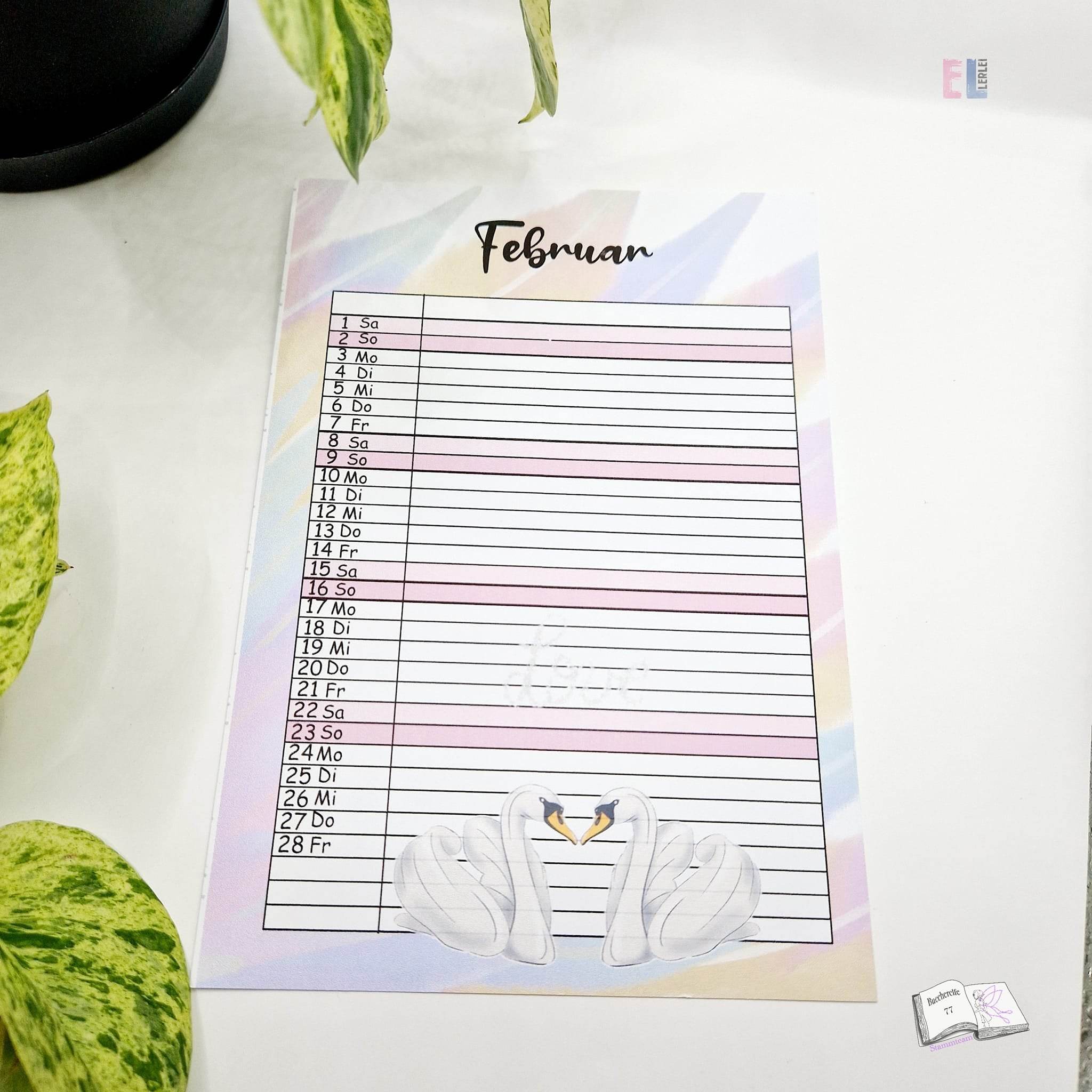 Kalender, Familienplaner 2025 zum Drucken - Sewando