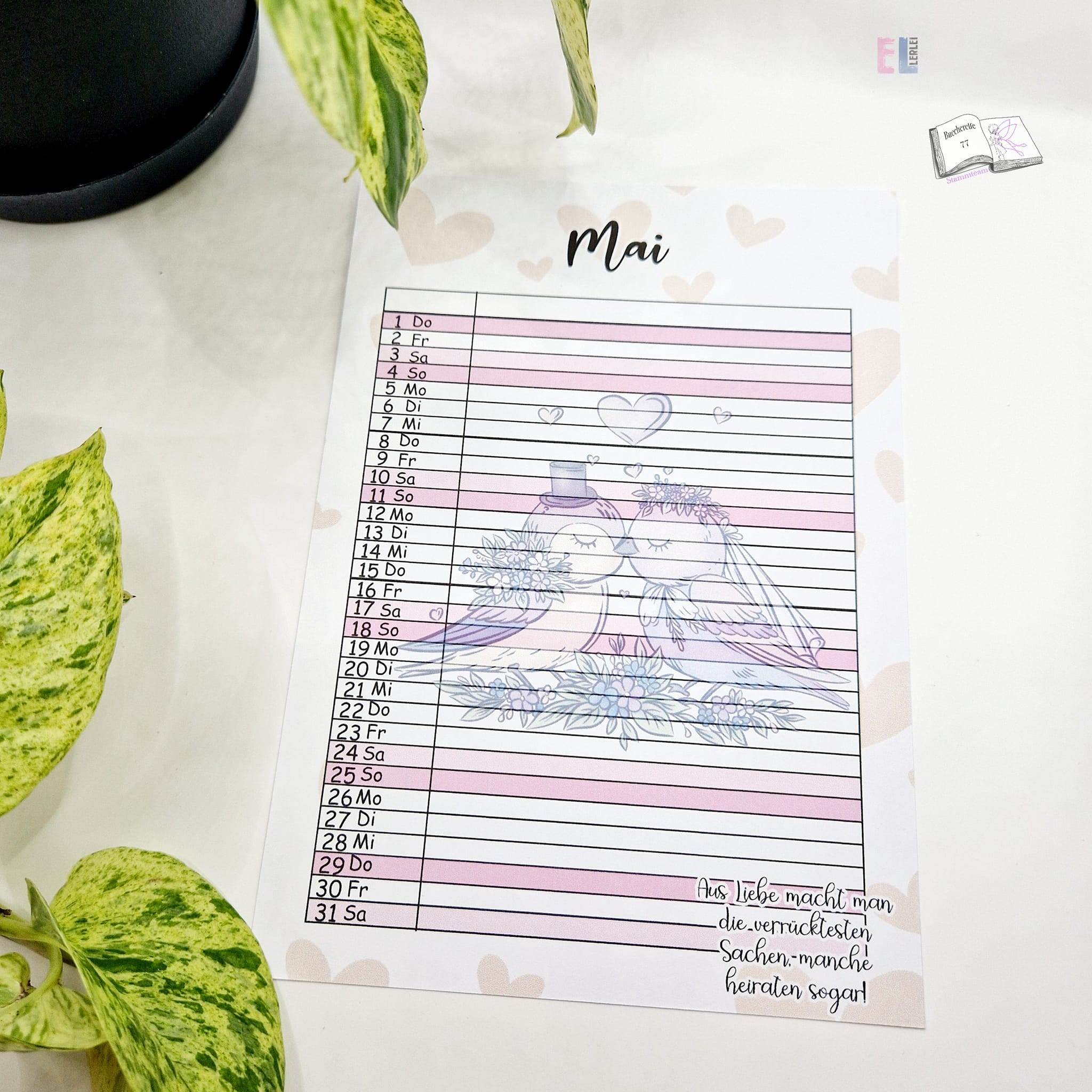 Kalender, Familienplaner 2025 zum Drucken - Sewando