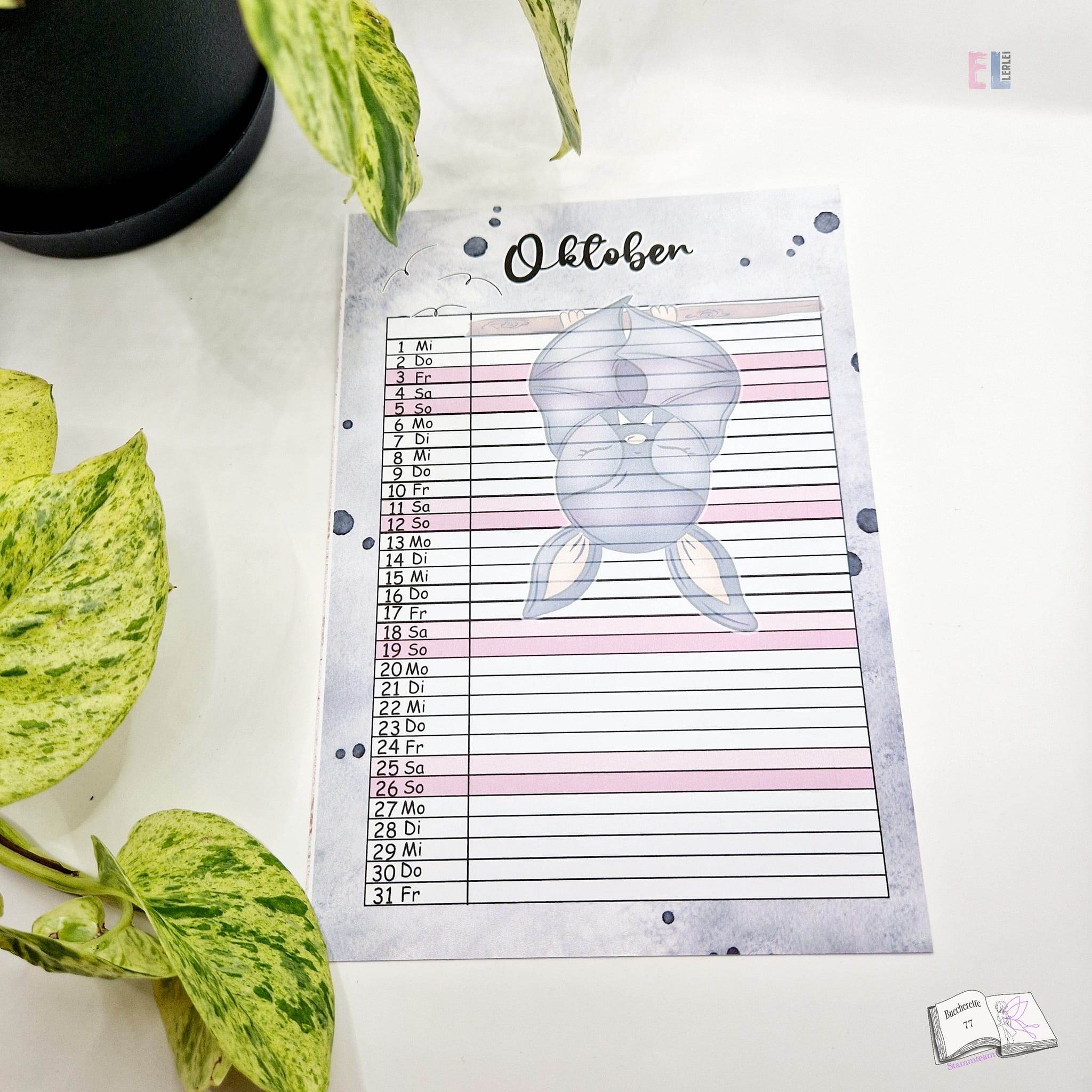 Kalender, Familienplaner 2025 zum Drucken - Sewando