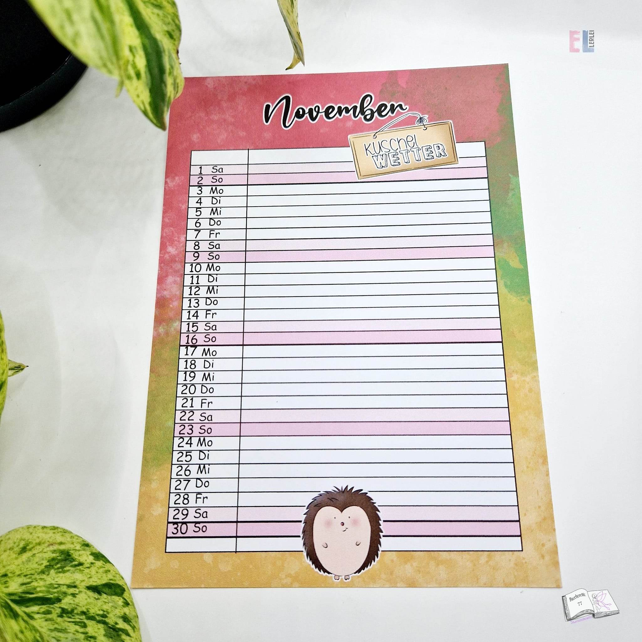 Kalender, Familienplaner 2025 zum Drucken - Sewando