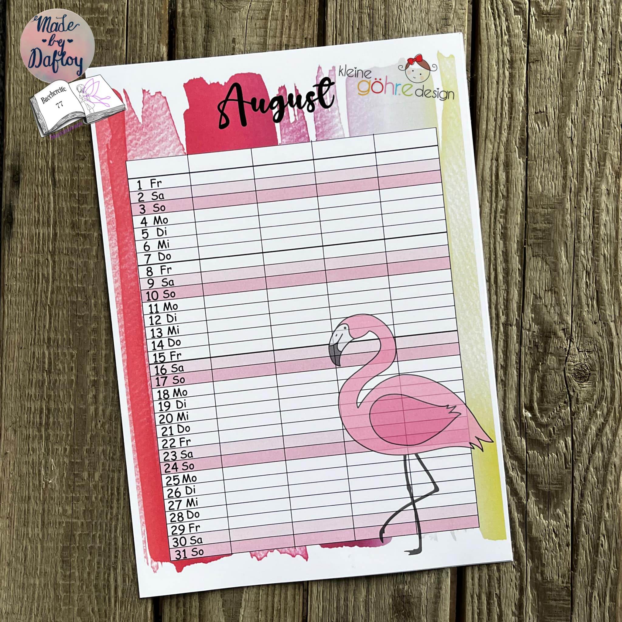 Kalender, Familienplaner 2025 zum Drucken - Sewando