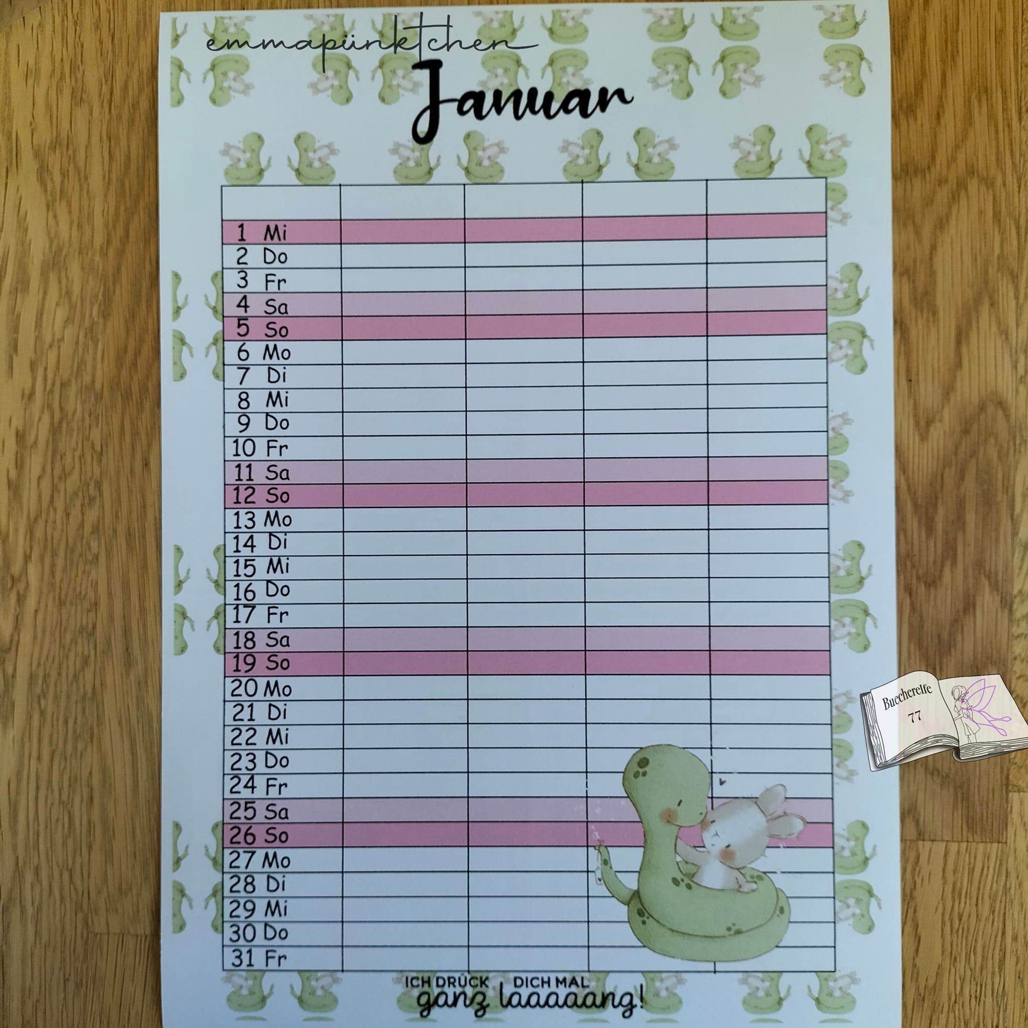 Kalender, Familienplaner 2025 zum Drucken - Sewando