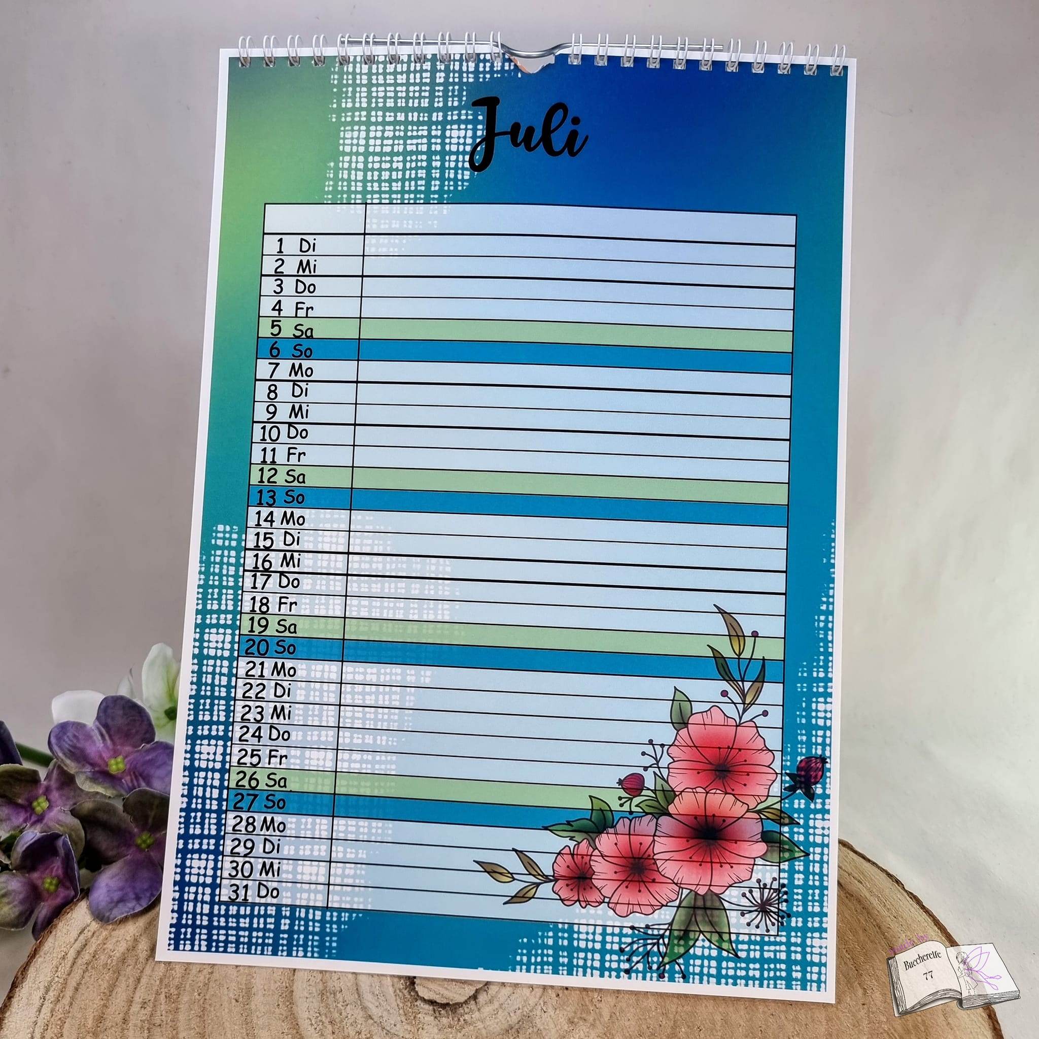 Kalender, Familienplaner 2025 zum Drucken - Sewando