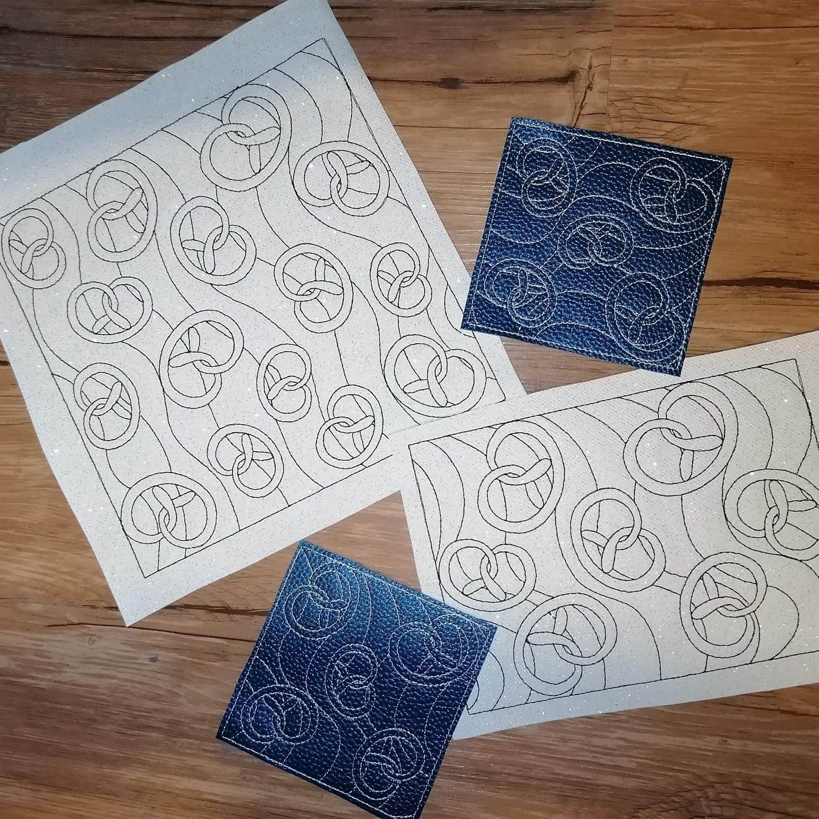 5x Stickdatei Brezeln Füllmuster - Sewando