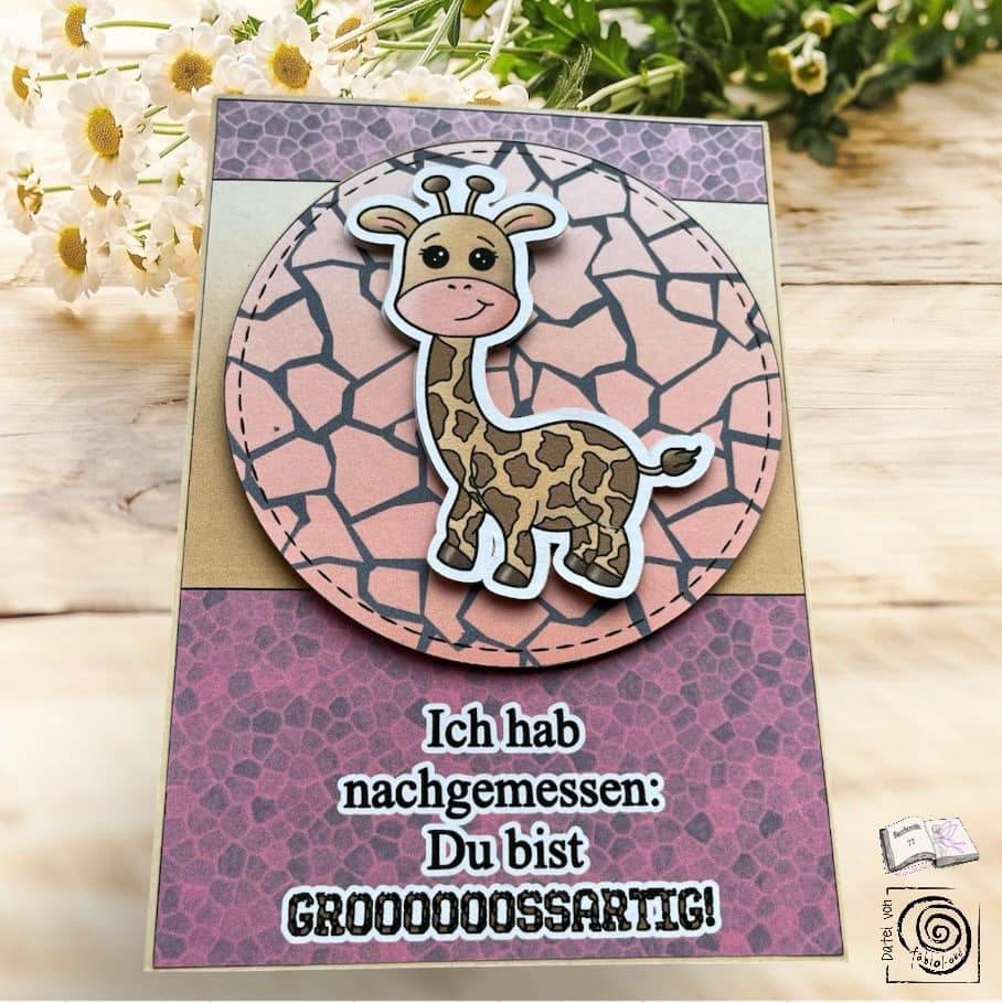 Digiset Giraffe Geraldine Plotterdatei, Sublimation, Digistamp, Digipaper - Sewando