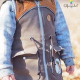 Big Lieblingsweste mit Kapuze und Loop, abnehmbarer Kapuze für 105cm-140cm Körpergröße - Sewando