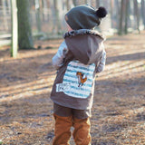 Big Lieblingsweste mit Kapuze und Loop, abnehmbarer Kapuze für 105cm-140cm Körpergröße - Sewando