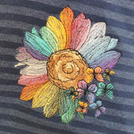 Sonnenblume Stickdatei – die Regenbogen Blütenpracht für deine Stickmaschine - Sewando