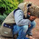 Big Lieblingsweste mit Kapuze und Loop, abnehmbarer Kapuze für 105cm-140cm Körpergröße - Sewando