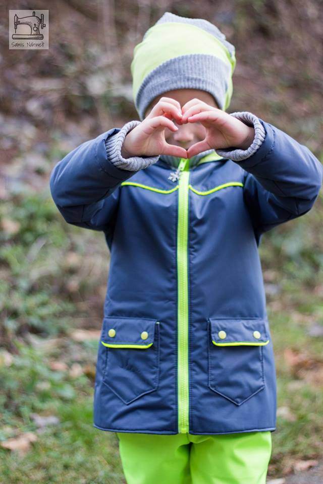 Mini Wetterheld Allwetter-Jacke, Winterjacke, Softshelljacke, Regenjacke für 69cm-104cm Körpergröße - Sewando