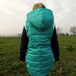 Big Lieblingsweste mit Kapuze und Loop, abnehmbarer Kapuze für 105cm-140cm Körpergröße - Sewando