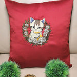 Katze Stickdatei – süßes Kätzchen im Gänseblümchenkranz für deine Stickmaschine - Sewando