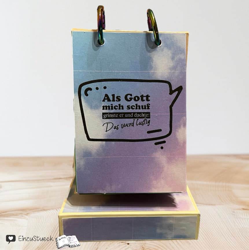Digistamp Als Gott mich schuf Plotten, Sublimation, Drucken ! - Sewando