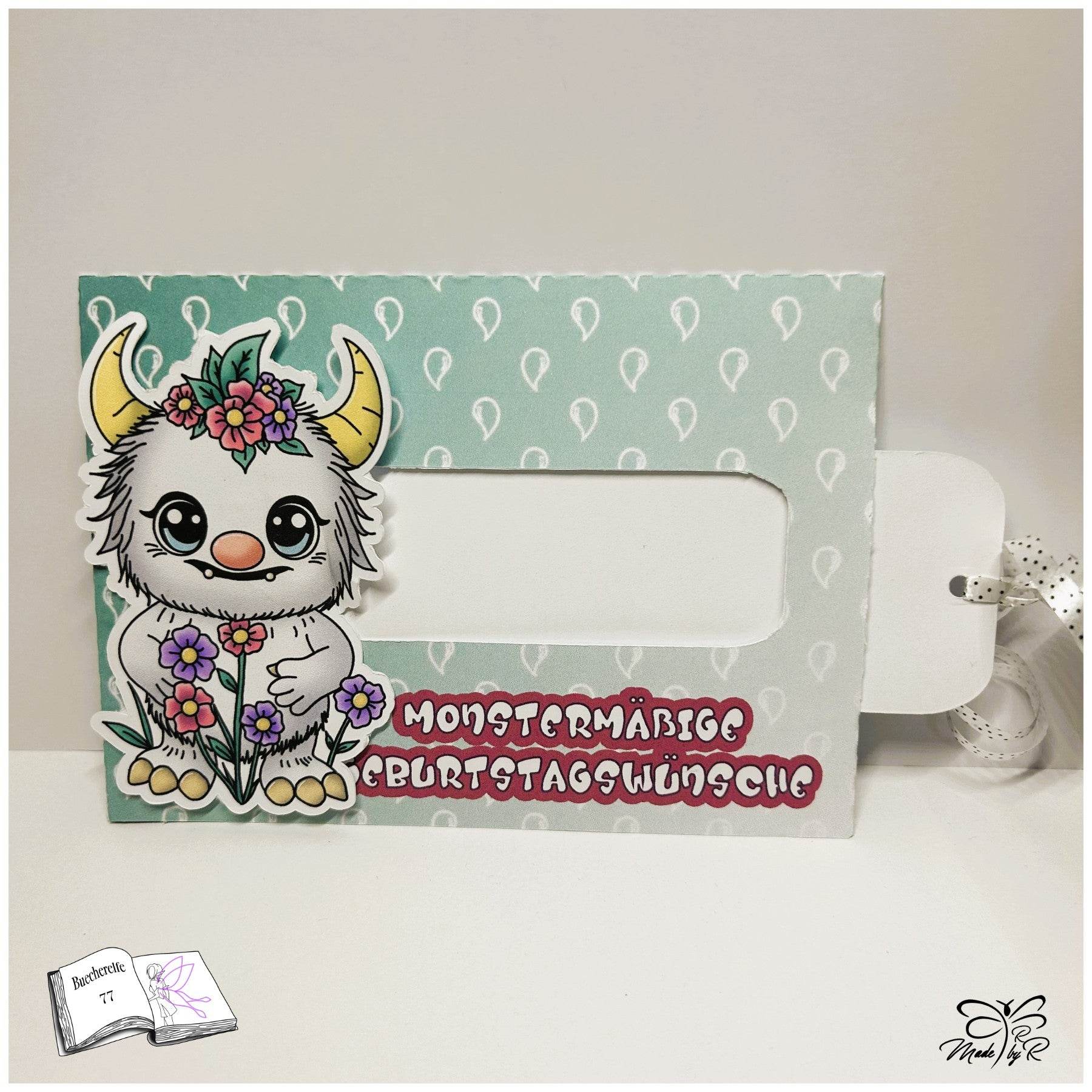 Digiset und Plott Flower Monster, Plotterdatei, Sublimation, Digistamp, Digipaper - Sewando