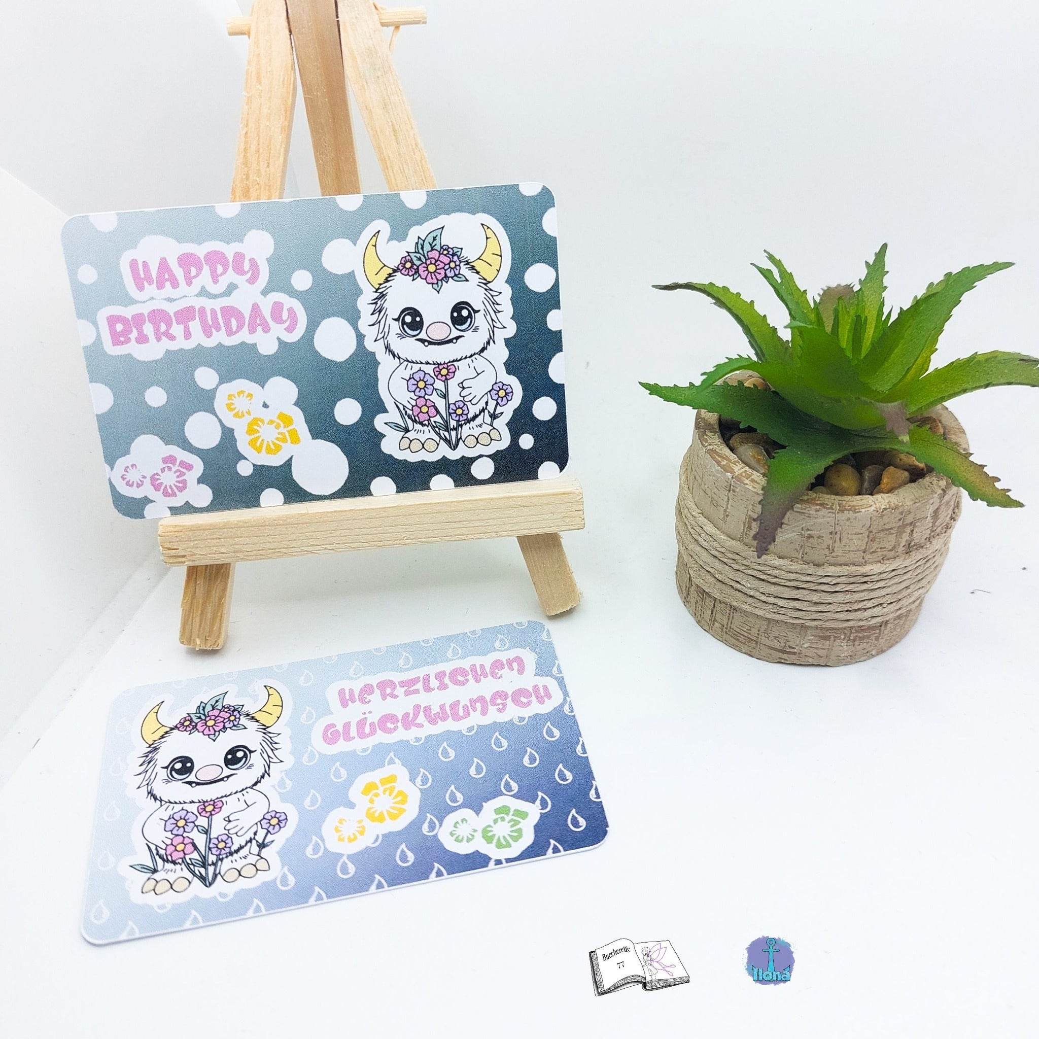 Digiset und Plott Flower Monster, Plotterdatei, Sublimation, Digistamp, Digipaper - Sewando