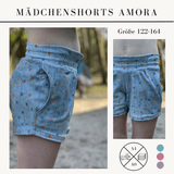 Schnittmuster Sommershorts Hose Amora für Mädchen Gr. 122-164 - Sewando