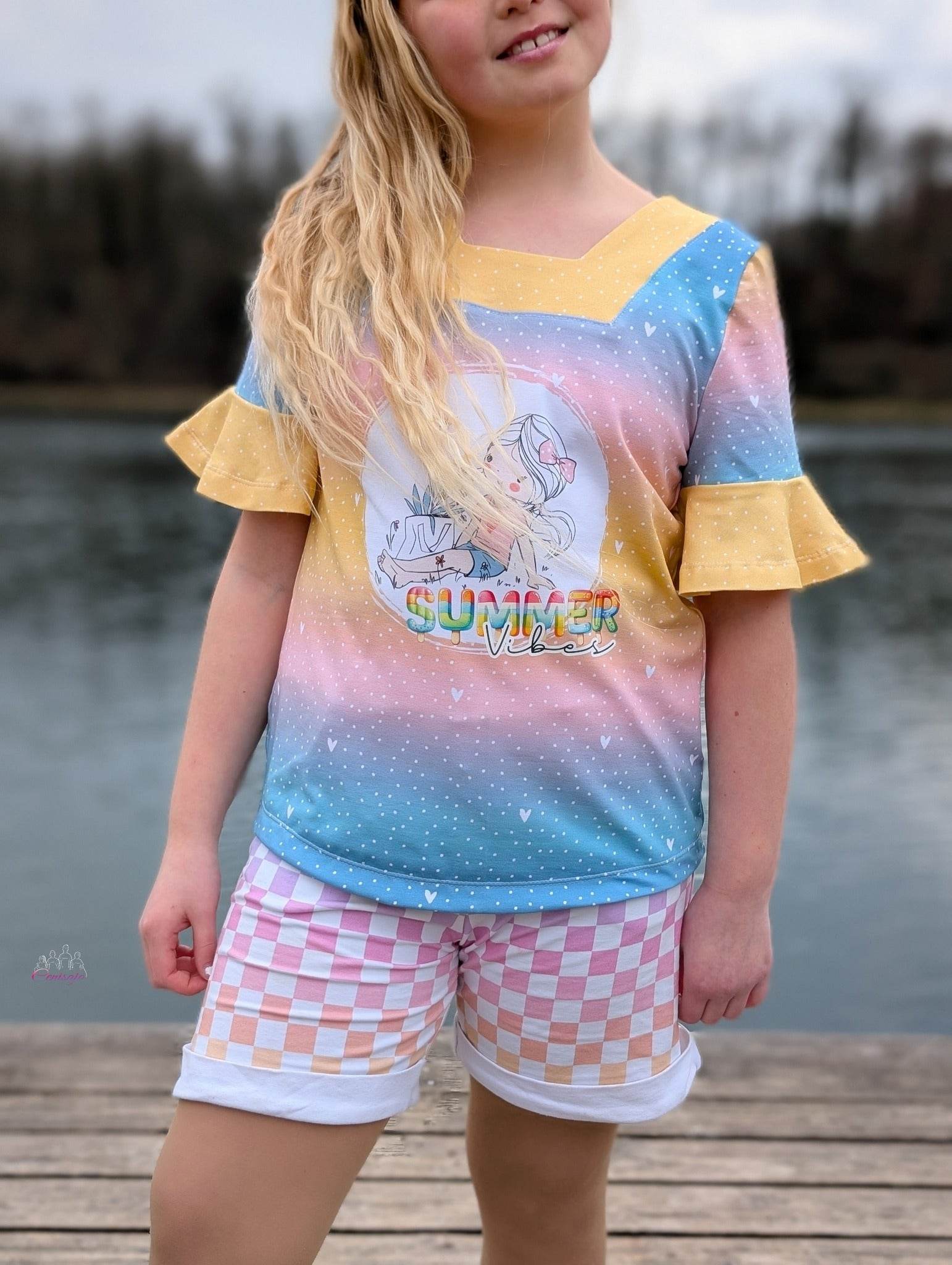 Schnittmuster-Paket für Mädchen: Malina – Shirt, Tunika & Kleid mit passenden Ärmel-Varianten - Sewando